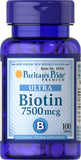 Puritan's Pride Biotin 7,500 mcg 100 Tablets