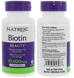 Natrol Biotin 10,000 mcg 100 Softgels
