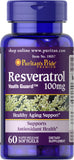 Puritan's Pride Resveratrol 100 mg 60 Rapid Release Softgels